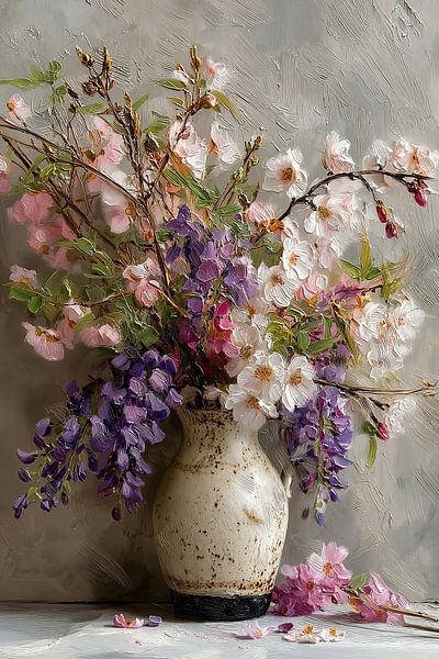 Buntes Vintage-Blumenstillleben Nr.6 von Studio BB