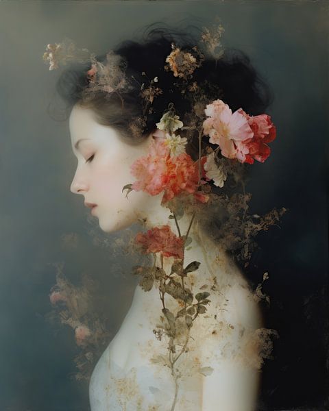 Botanical portrait with a weathered look by Carla Van Iersel
