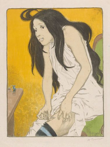Morfineverslaafde vrouw (1897) by Eugène Grasset