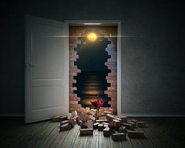 Maanlicht achter de muur van Berwies