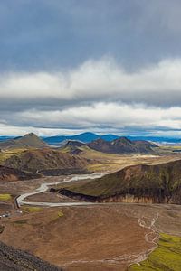 Vue du Landmannalaugar en Islande en été sur Sjoerd van der Wal Photographie
