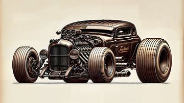 Hot Rod Car van Nico Brons