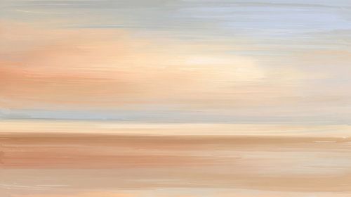 Horizon couleur pêche à l'aube