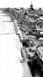 Historische Pier aan Zee van Digital Picture Art