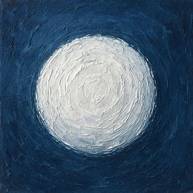 weißer Kreis mit blauem Hintergrund von Claudia Gründler