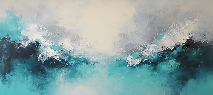 Turquoise White | Turquoise Wave by Modern Collection