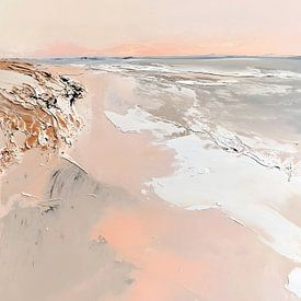 Pastel Coastal Painting by IamHome Studio