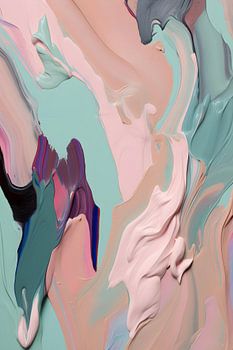 Tableau abstrait au pastel