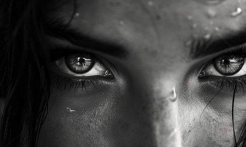 Entschlossen im Regen