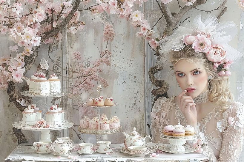 Romantic High Tea - Pastel Wall Decoration by Joriali photography and paintings