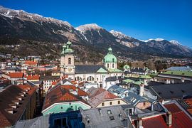 View over the city of Innsbruck by ManfredFotos