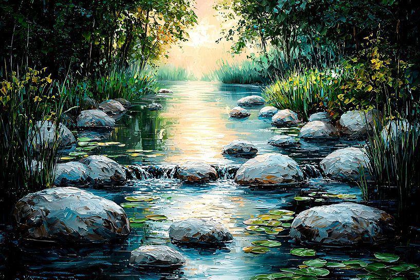 Rivier in bosrijke omgeving van Art & Soul Creations