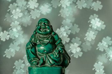 Groene Buddha van Stefanie van Dijk