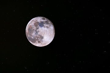 Full moon, minerals visible
