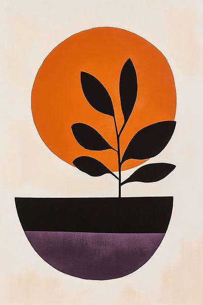 Abstract plant design with colours by Imperial Art House