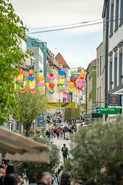 Summer lanterns in the pedestrian zone Kempten im Allgäu by Leo Schindzielorz
