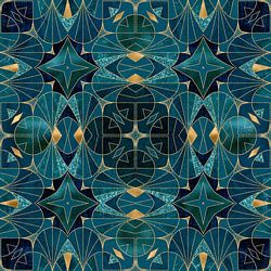 Art Deco Groot Gatsby Ontwerp Goud Turquoise