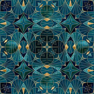 Art Deco Great Gatsby Design Gold Türkis