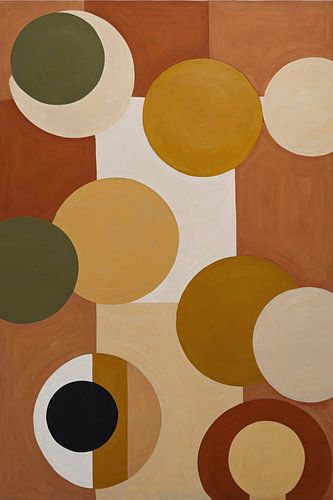 Geometrische cirkels in harmonieuze kleuren