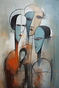 Familie abstract van Bert Nijholt