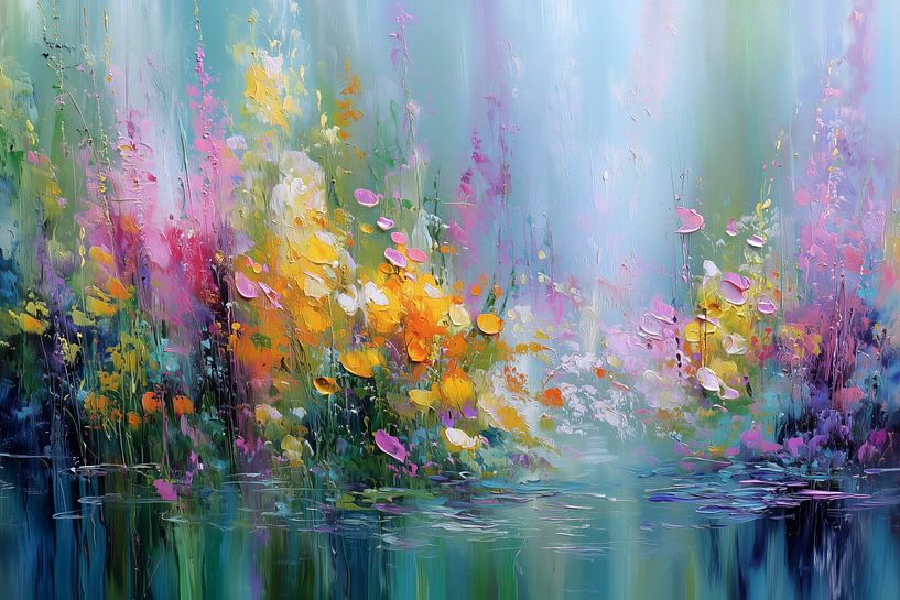Blumenmeer am Teich von ARTemberaubend
