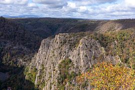 Blick auf die Roßtrappe, Bodetal, Thale; Harz, Sachsen-Anhalt; Deutschland, Europa von Torsten Krüger