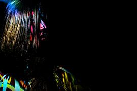 Kunstzinnig geschilderd persoon