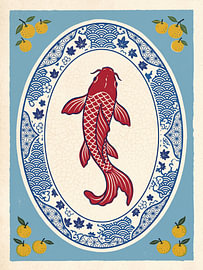 Crimson Koi Harmony by my pixel art