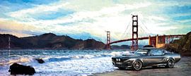 Ford 'Shelby' Mustang, 1967 - Golden Gate Bridge, San Francisco by Martin Melis