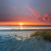 Paal 15 Texel beach dunes and marram grass beautiful sunset by Texel360Fotografie Richard Heerschap