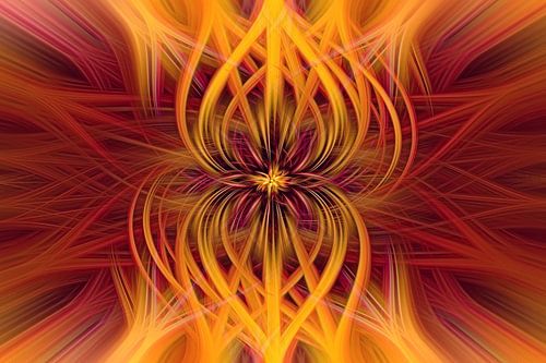 Abstract rood en geel