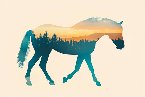 Paard in de natuur