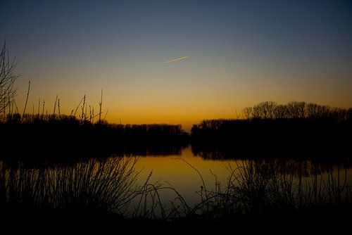 Zonsondergang aan De Gavers
