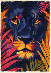 Poster lion impression d'art sur Niklas Maximilian