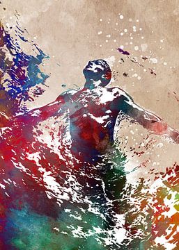 Swimmer sport art #swimming by JBJart Justyna Jaszke