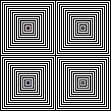 Genesteld | Center | 02x02 | N=14 | RGBY van Gerhard Haberern