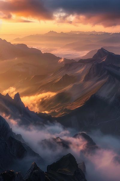 Luchtfoto: Magisch berguur van fernlichtsicht