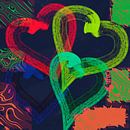 Colorful hearts 2 van Roswitha Lorz thumbnail