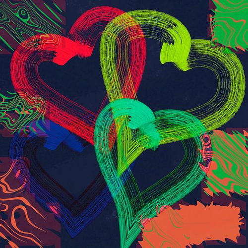 Colorful hearts 2