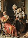 Rembrandt van Rijn.  Tobit en Anna met het bokje van 1000 Schilderijen thumbnail