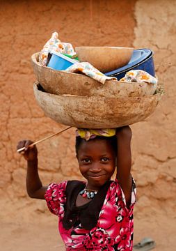 Meisje uit Kalalé, Benin van Cora Unk