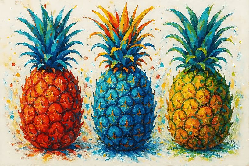 Ananas parade van kleuren van Marion Tenbergen