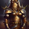 Fantasy warrior of the element earth in armour by Babetts Bildergalerie