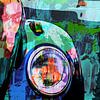 Volkswagen Beetle voiture ancienne dans le style mixedmedia sur The Art Kroep
