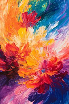 Kleurrijke abstracte bloemen kunst van Imperial Art House