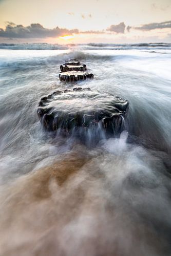 Westkapelle foggy pile head