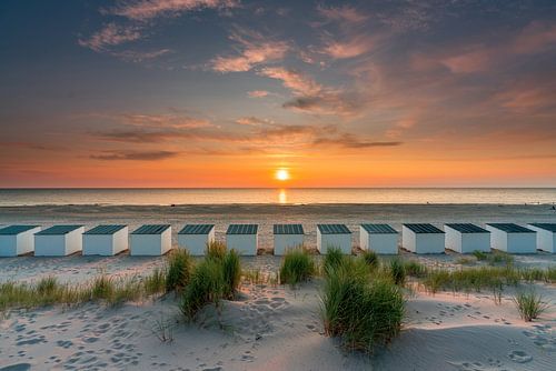 Texel - Strand Paal 28 - prachtige zonsondergang