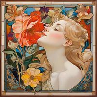 Delphine Fairfield im Stil von Mucha