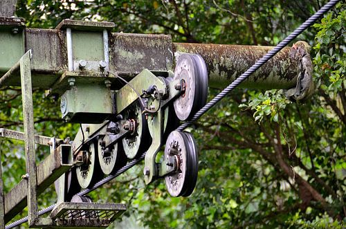 Loopwerk van een kabelbaan in Panama