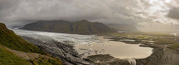 Skaftafellsjökull-gletsjer in het nationaal park Skaftafell, IJsland 